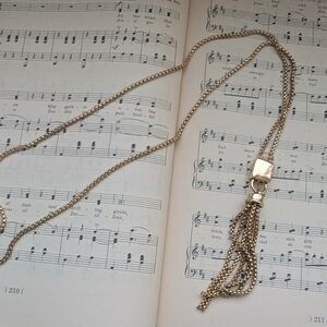 Vintage Gold Tassel Necklace